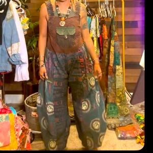 Patchwork Overalls Jumpsuit